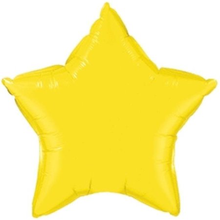 MAYFLOWER DISTRIBUTING Qualatex 4847 4 in. Citrine Yellow Star Flat Foil Balloon 4847